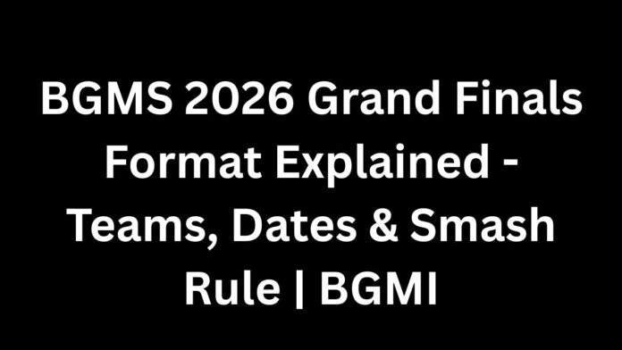 BGMS 2026 Grand Finals Format Explained - Teams, Dates & Smash Rule BGMI